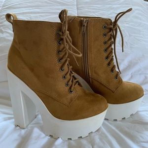Suede Heel Boots